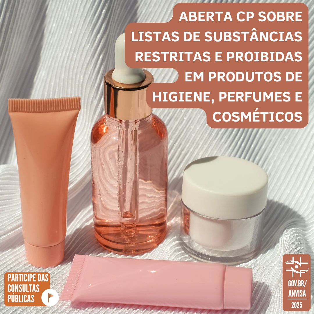Anvisa abre consultas públicas sobre substâncias em perfumes, cosméticos e produtos de higiene