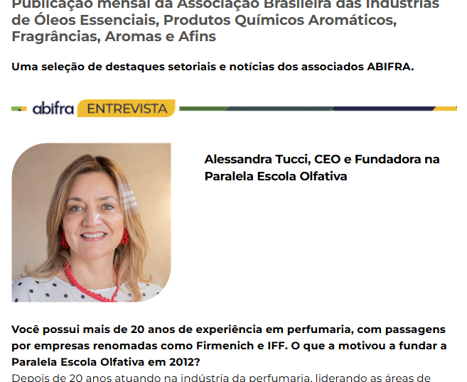 Entrevista com Alessandra Tucci, CEO e Fundadora na Paralela Escola Olfativa